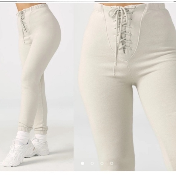 Joah Brown Pants - Joah Brown Lace Up High-waist Jogger Pants Size S/M